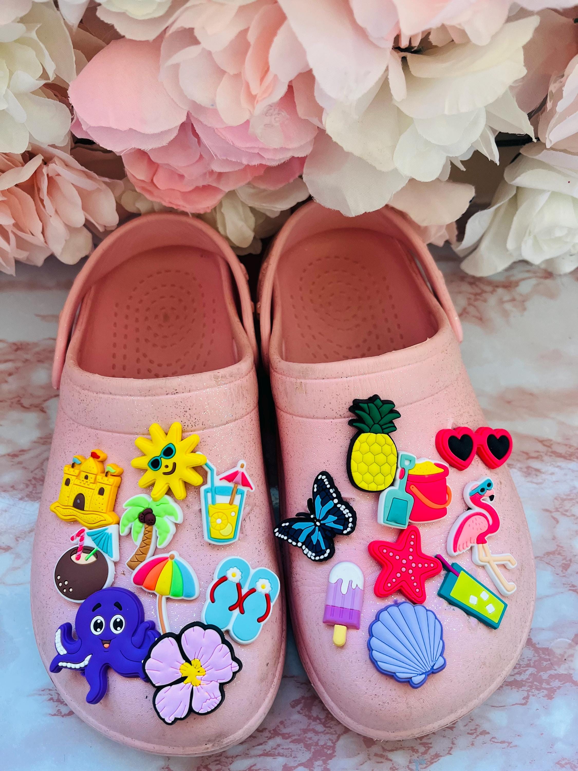 Summer Clog Shoe Charms for Crocs: Vacation Bundle, 25-Piece
