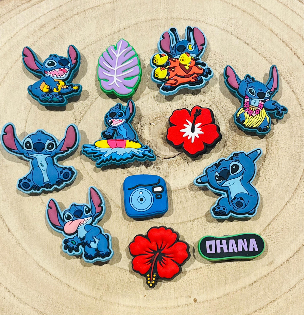 Set of 12 Stitch Disney Shoe Charms