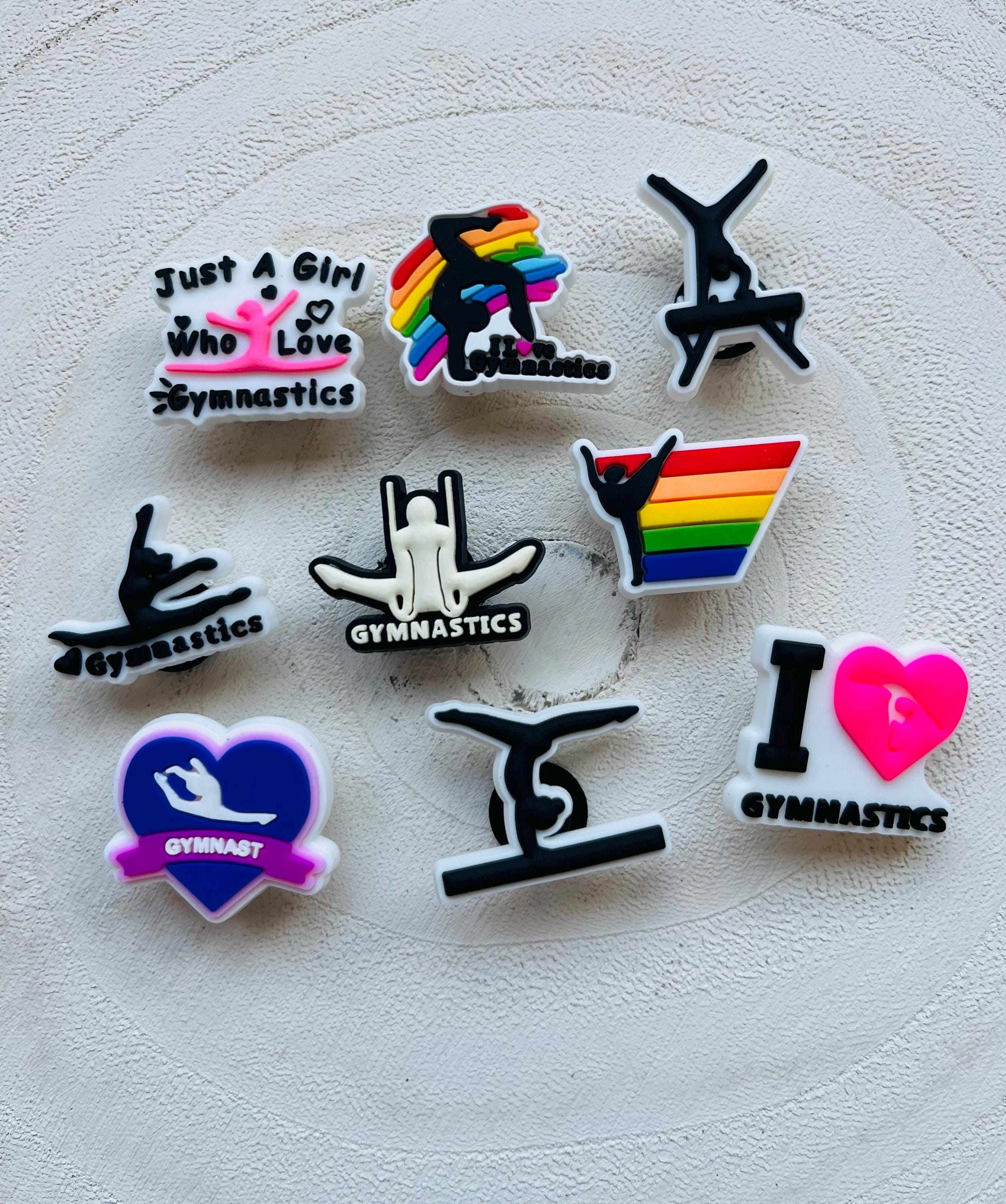 Set of 9 Gymnastics Croc Charms For Crocs Clog Shoe Fashion Accessories