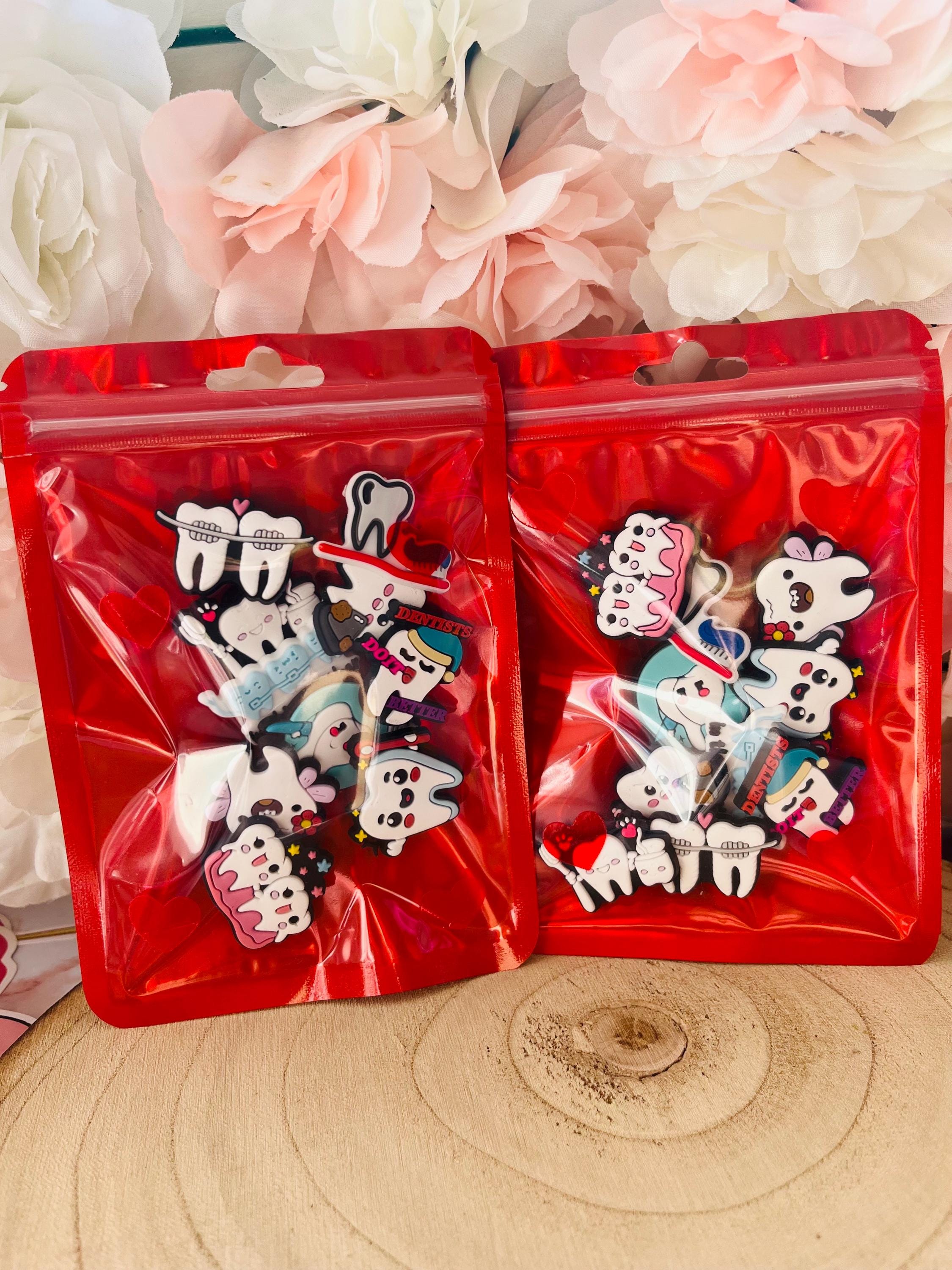 Dentist Croc Charms - Teeth, Toothbrush, Toothpaste - Set of 10