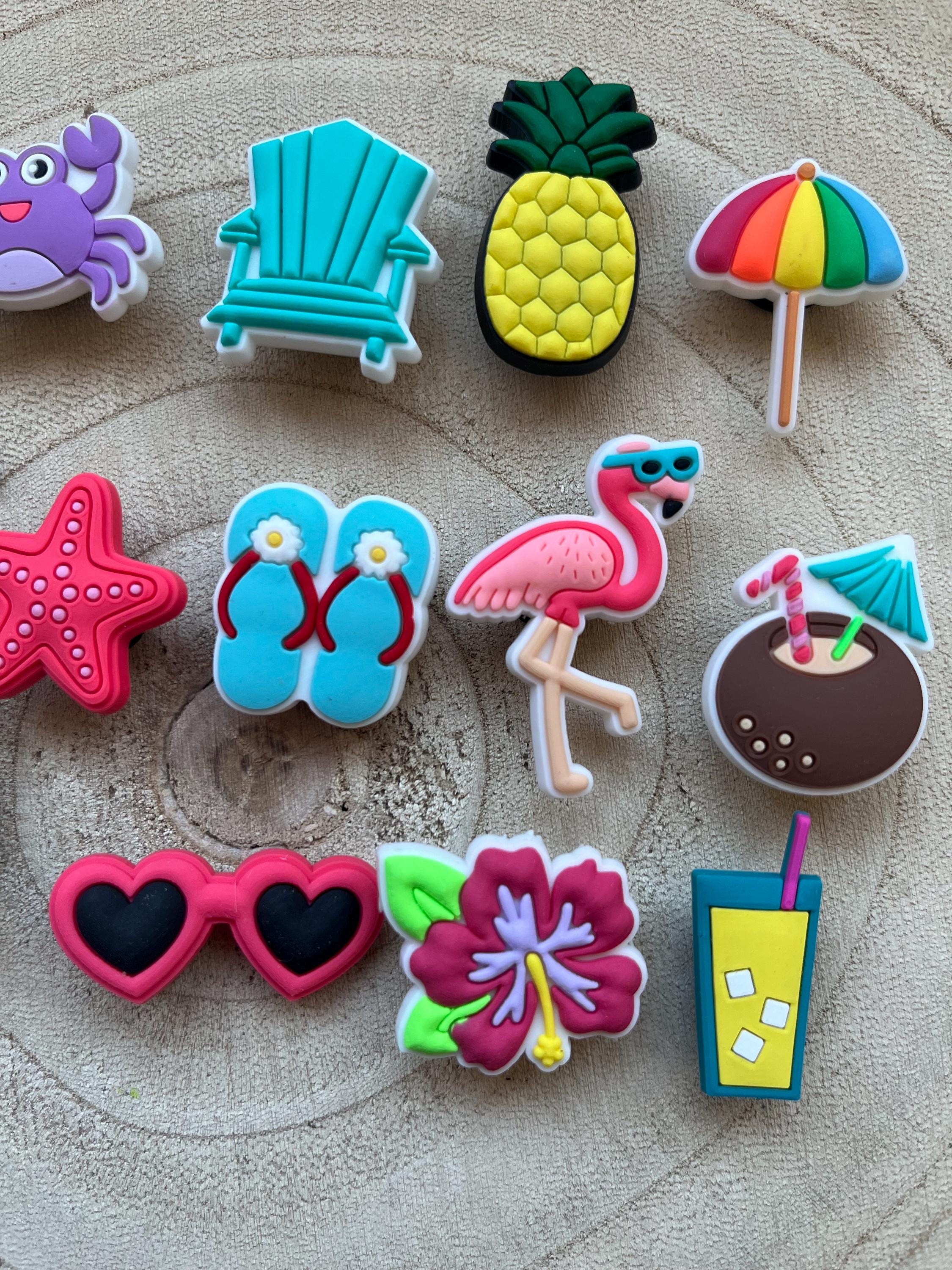 Summer Croc Charms: Beach Holiday Clog Decorations - 13 Piece Bundle
