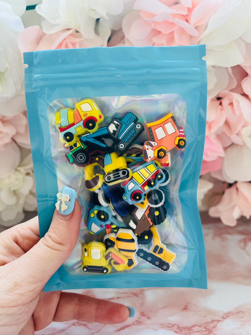 Construction Truck Croc Charms | Vehicle Shoe Decoration, 15 Pack