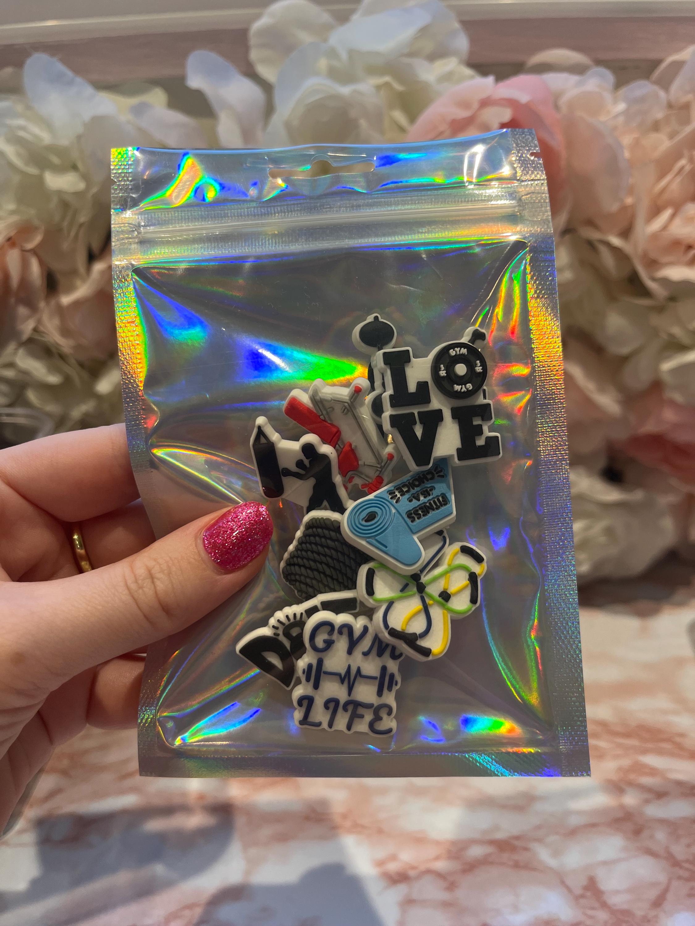 Fitness Gym Croc Charms - 9 Piece PVC Clog Charms