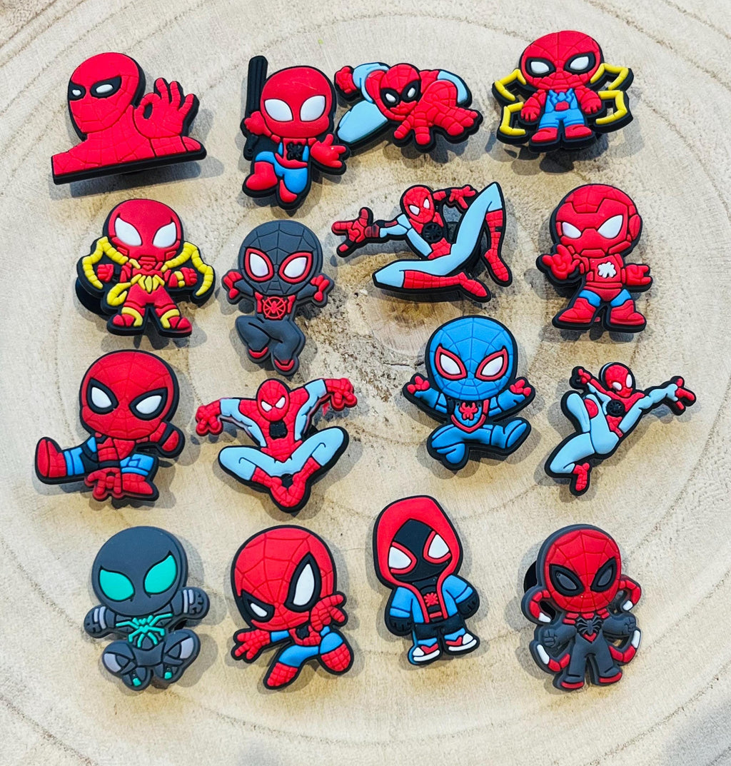 Spiderman Croc Charms - Pack of 16 PVC Shoe Charms