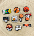 Set of 10 PVC Croc Charms | Basketball Croc Charms | shoe Charms design | sport charms | basketball hoop | basketball