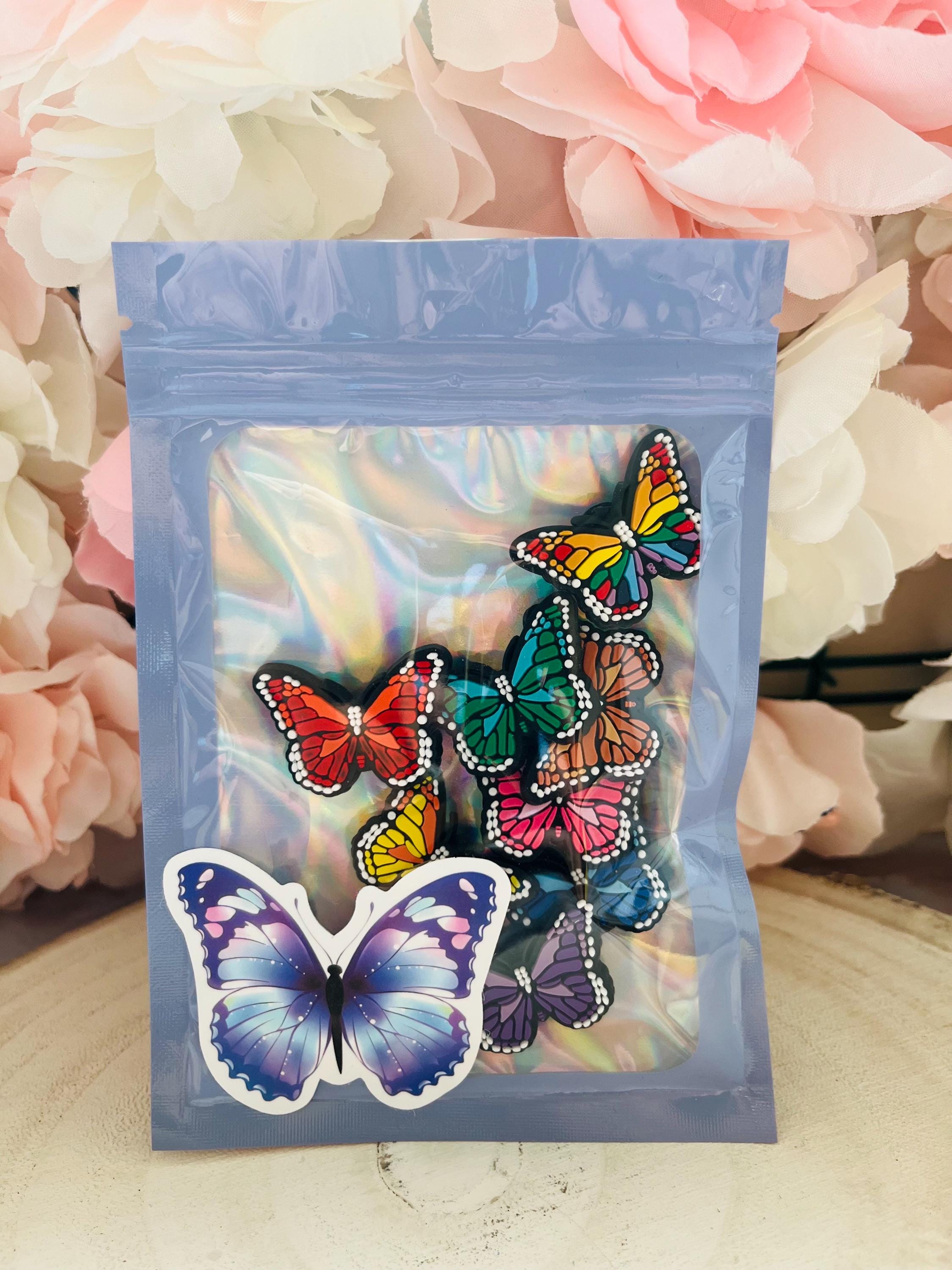 butterfly croc charm set of 8