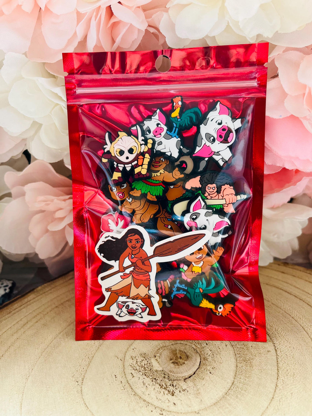 Set of 15 Moana Disney Croc Charms | Shoe Fashion Accessories | Moana Jibbitz | Shoe Charms For Crocs