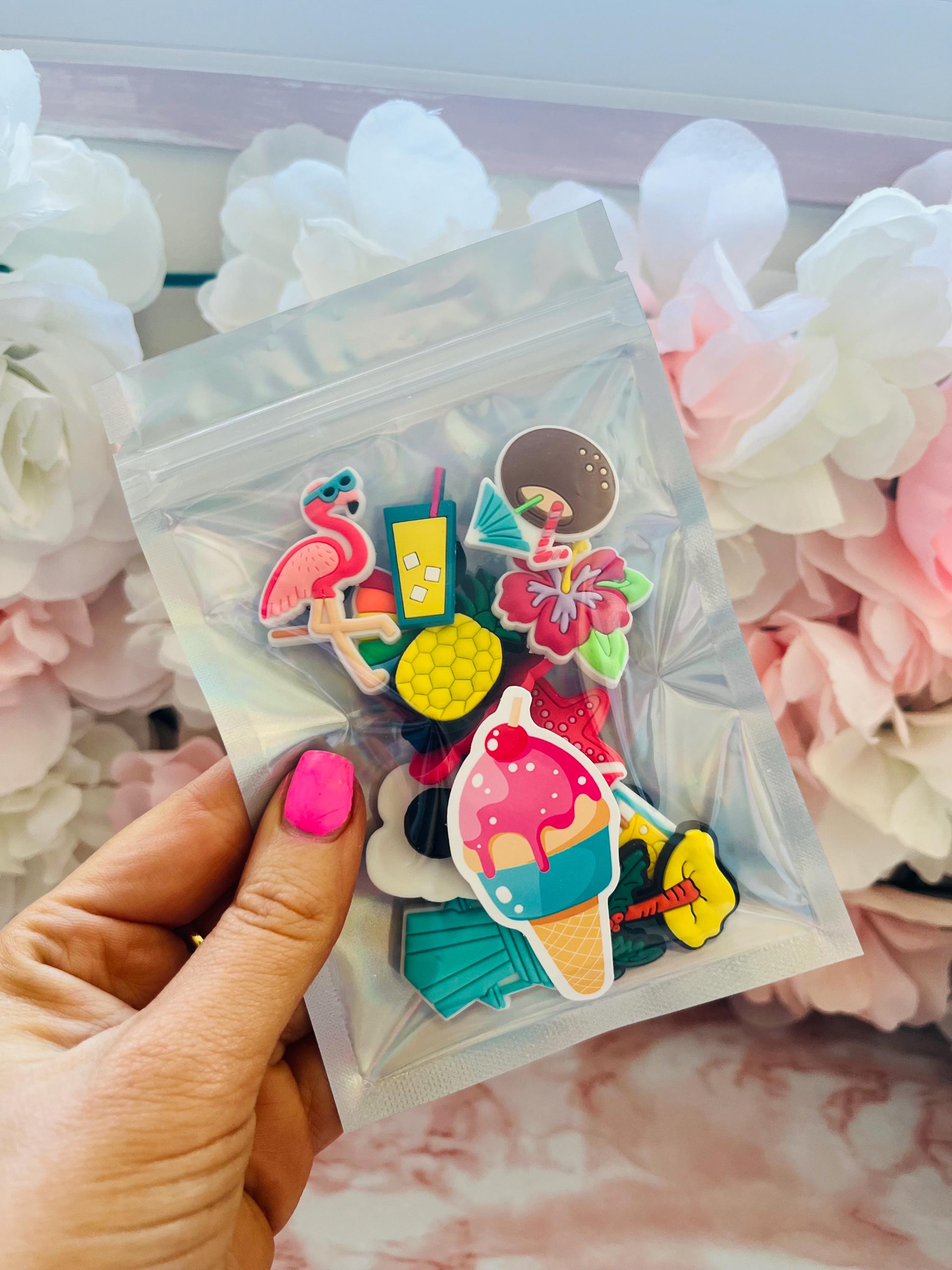 Summer Croc Charms: Beach Holiday Clog Decorations - 13 Piece Bundle