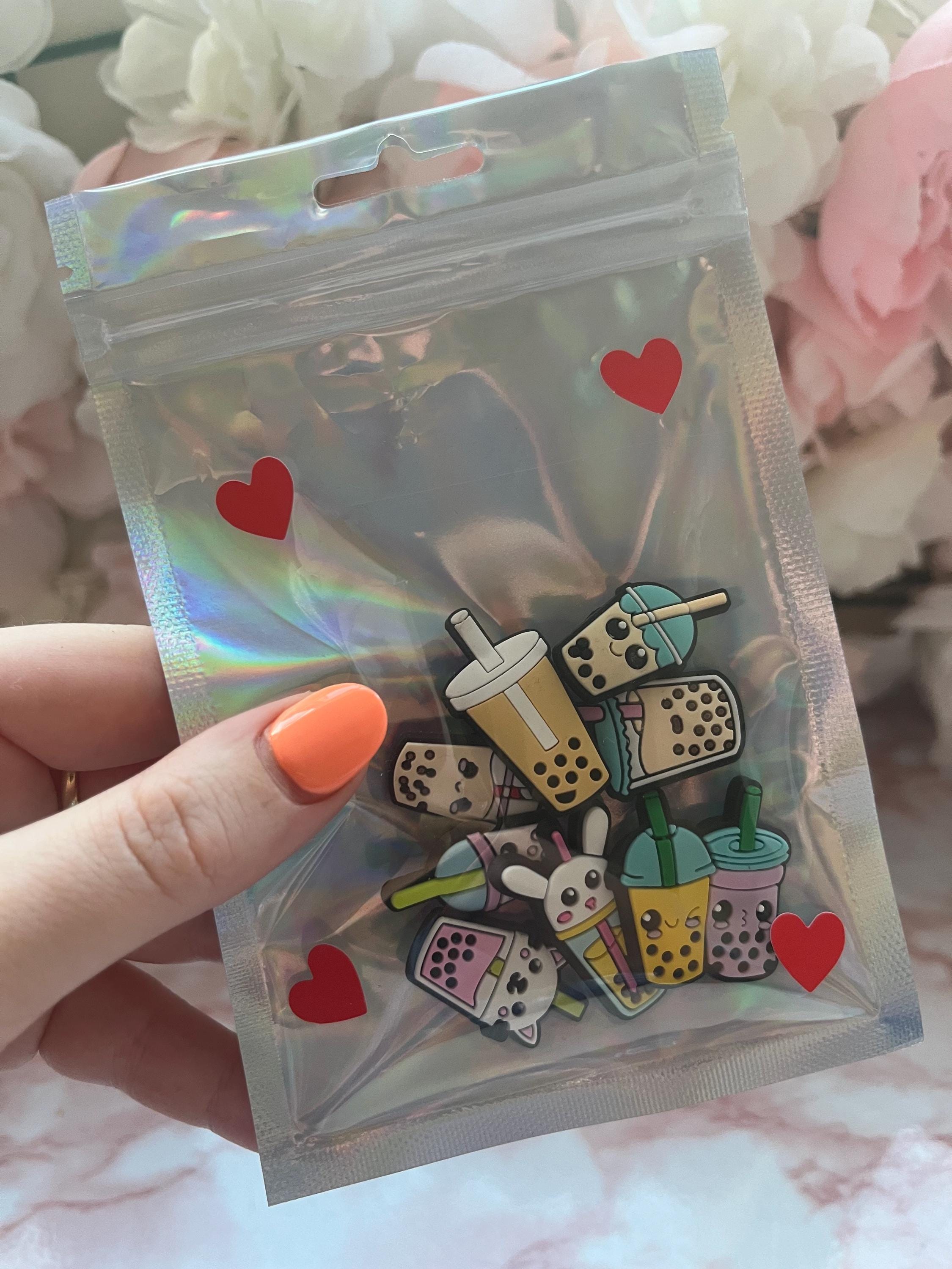 Pack of 8 Boba Bubble Tea Croc Charms | Croc Charm Bundle Sets