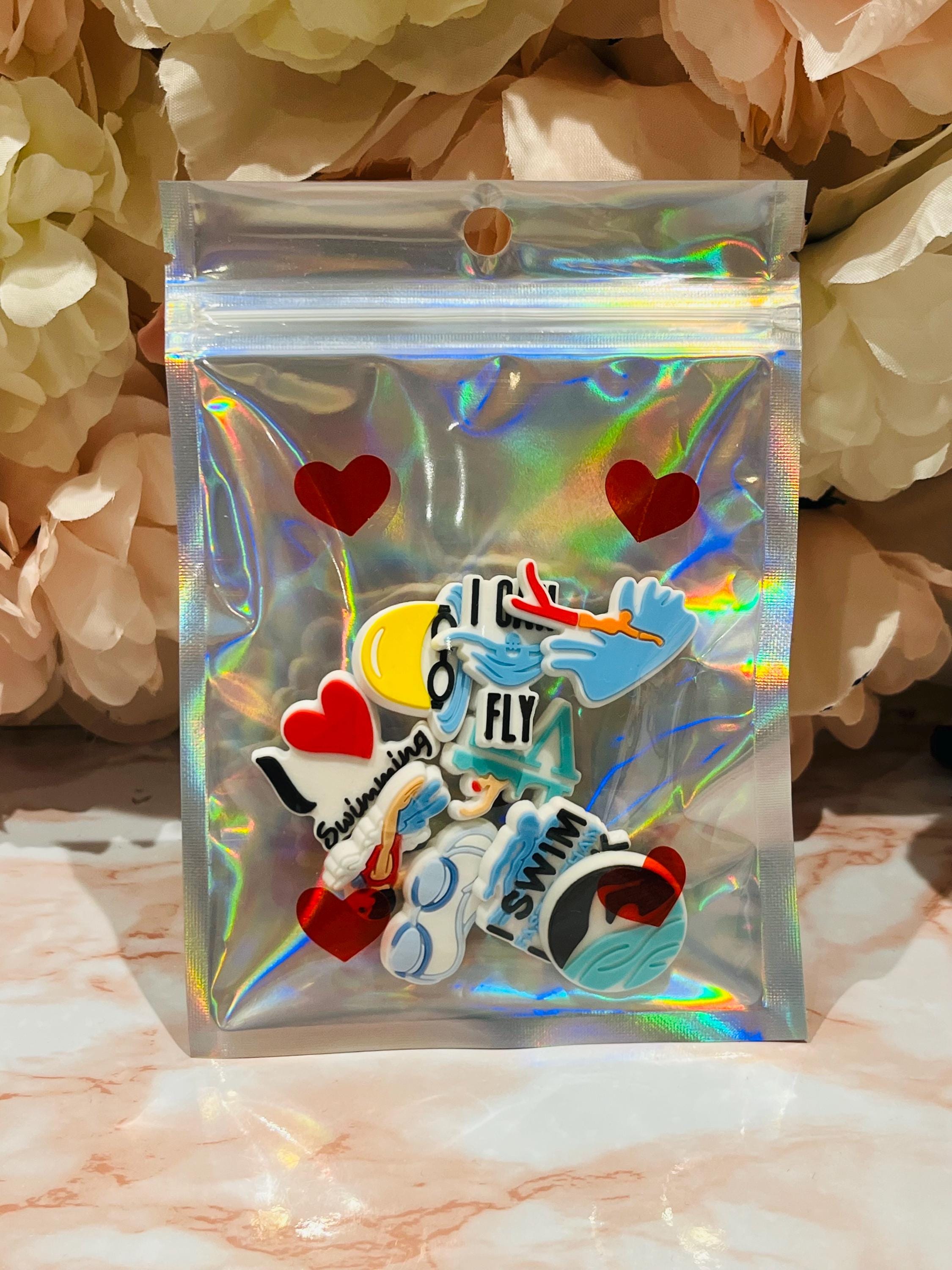 Swimming Croc Charm Set | Swimming Gifts | Swim Gift Clog Charms PVC Set of 9