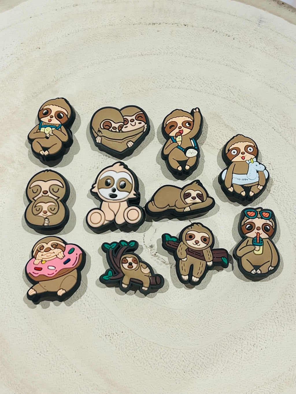 11 Sloth Croc Charms | Fashionable Shoe Accessories Bundle | Clog Charms