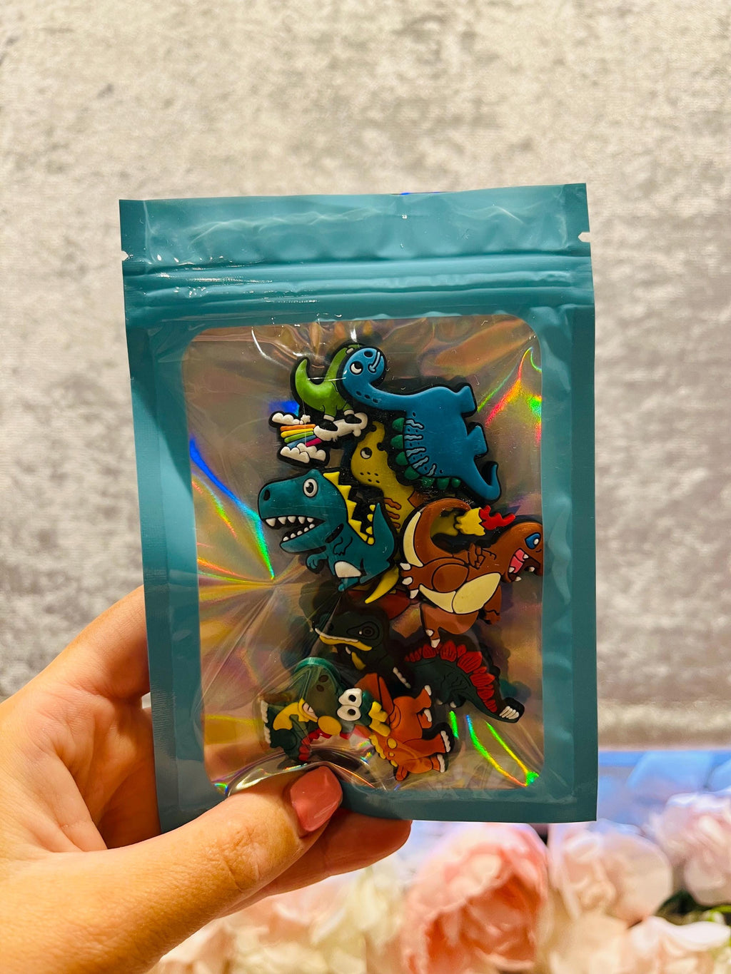 Pack of 10 Random Dinosaur Shoe Charms Christmas Stocking Fillers