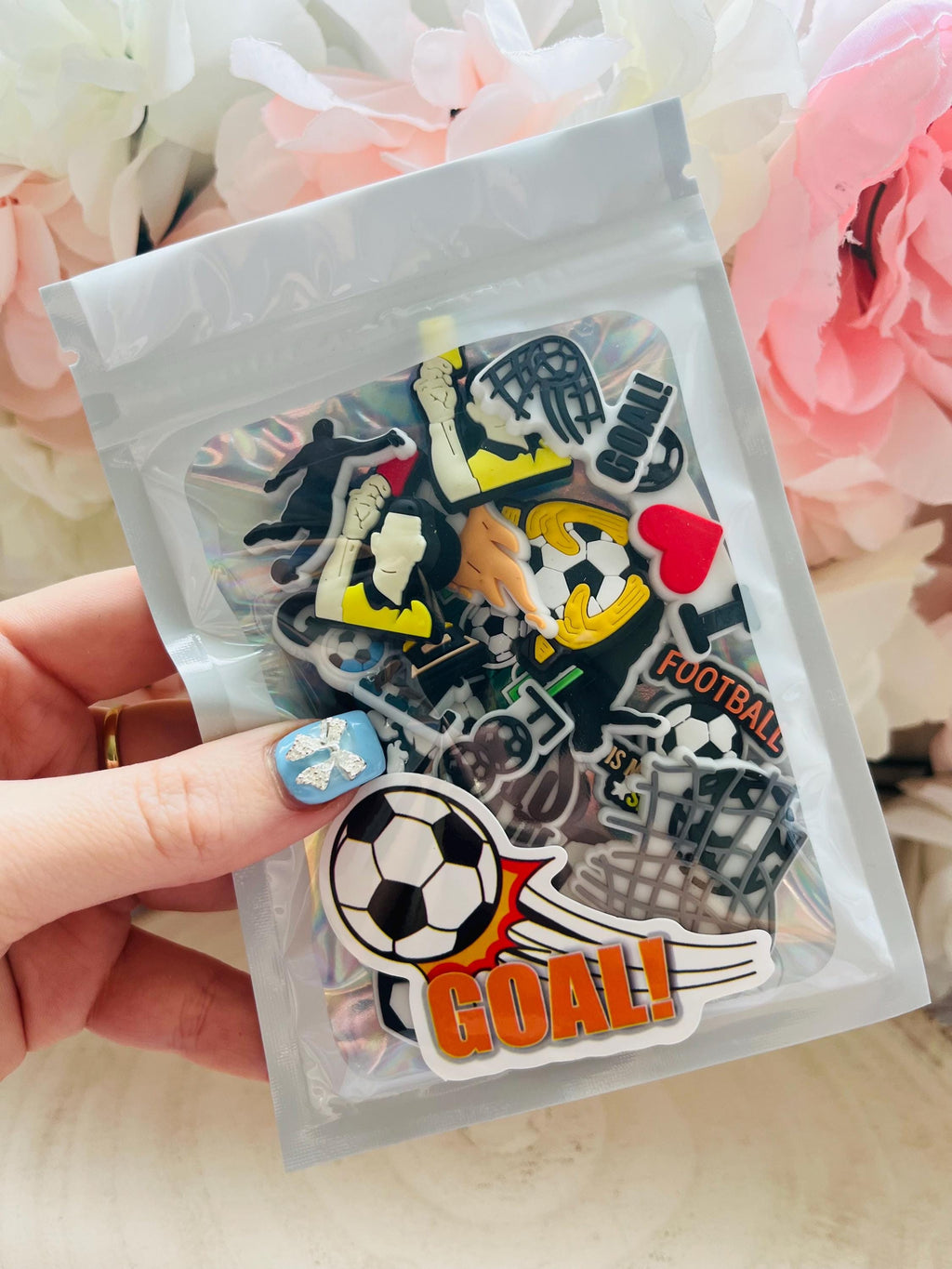 Huge Pack of Boys Football Croc Charms