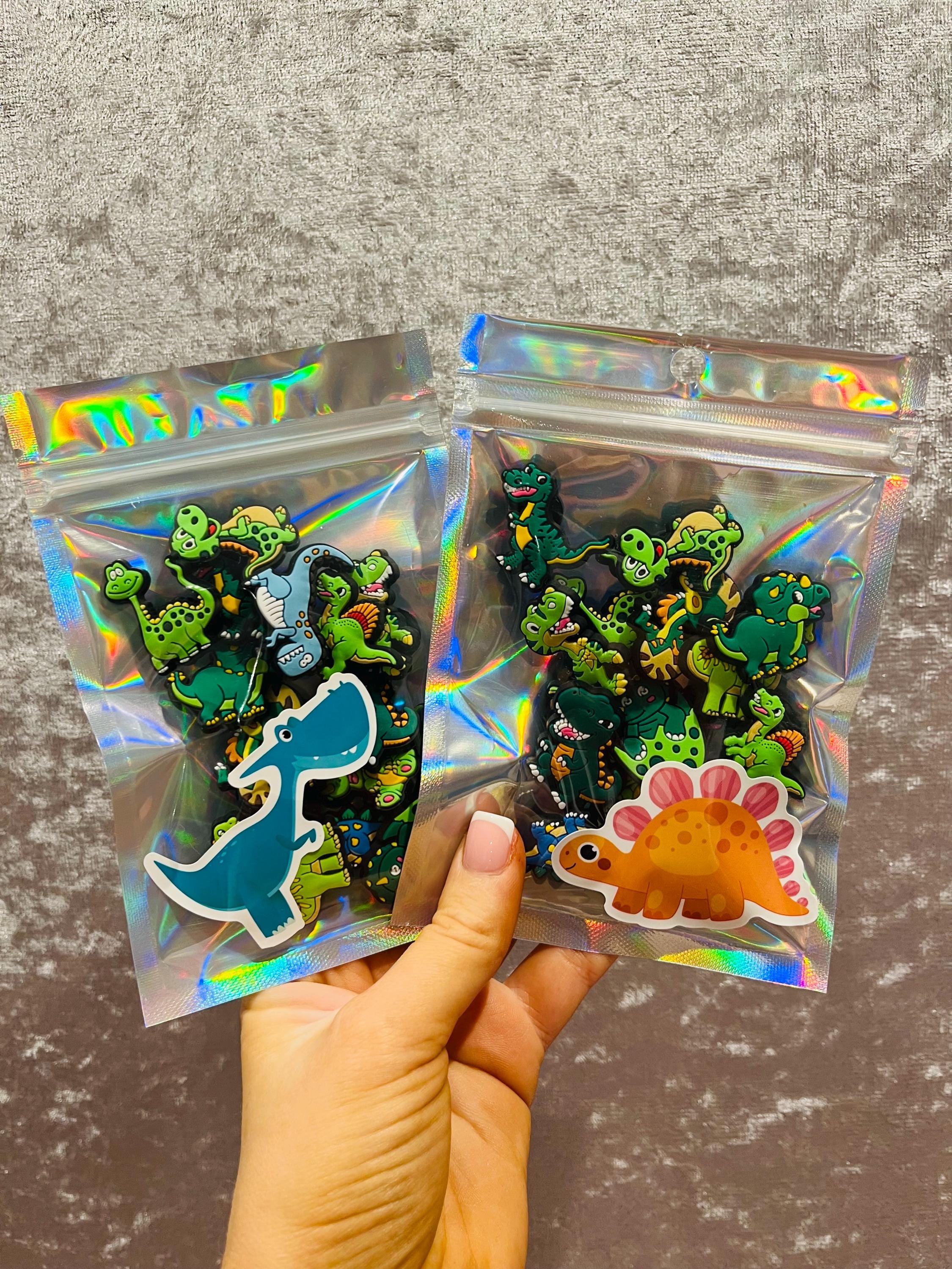 Dinosaur Croc Charms: 14-Piece PVC Shoe Accessories Bundle