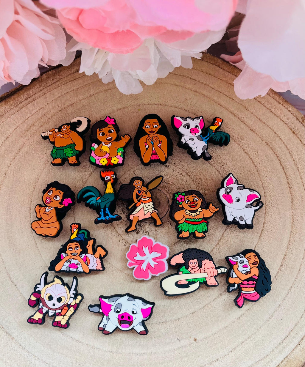 Moana Croc Charms - Set of 15 PVC Shoe Jibbitz