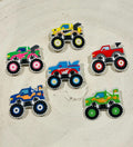 Set of 6 Monster Truck Croc PVC Charms