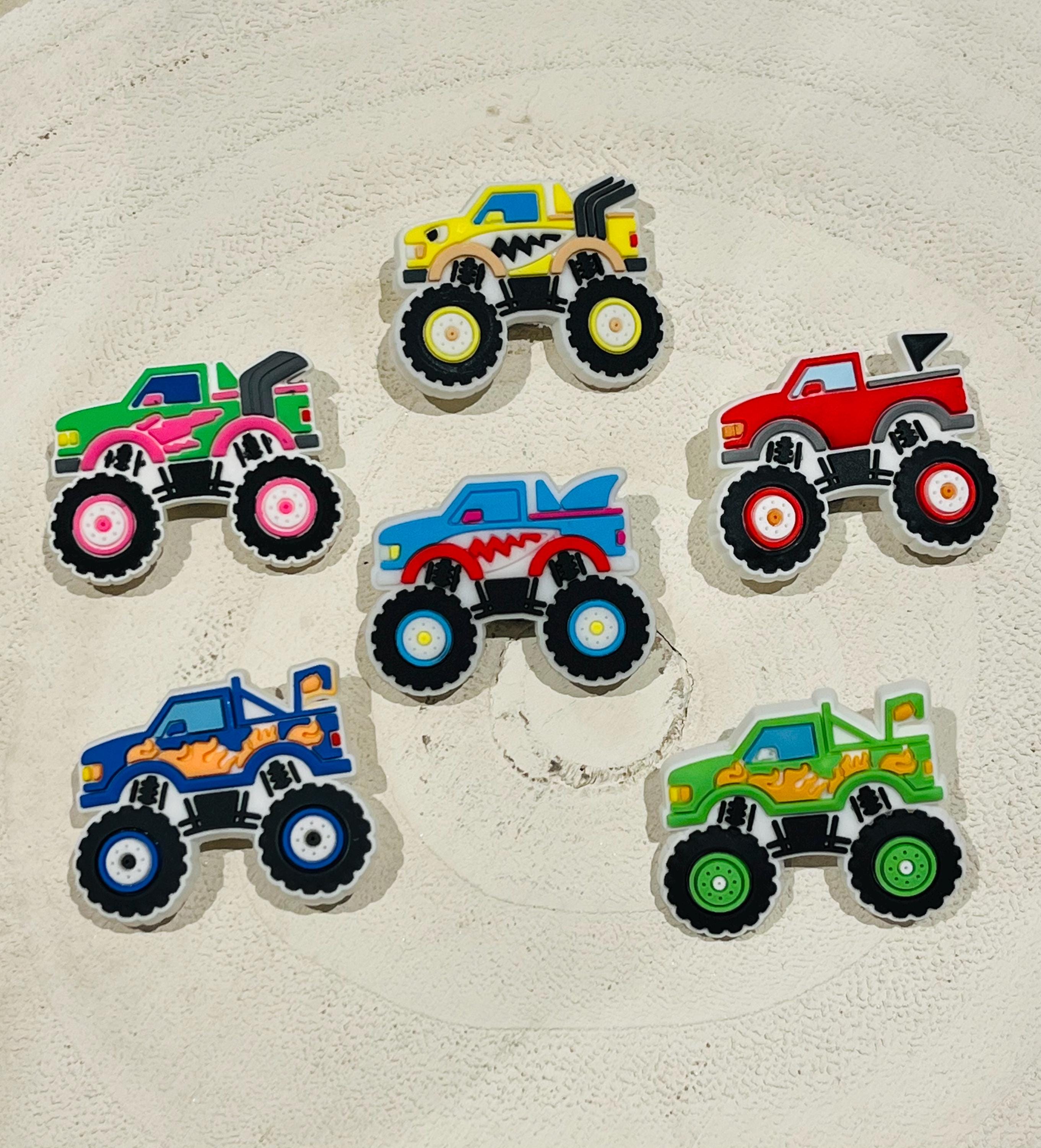 Set of 6 Monster Truck Croc PVC Charms