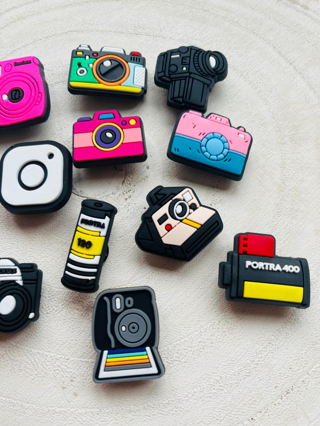 Set of 12 Photography Camera Photo Croc Charms | Gifts For Photographers |