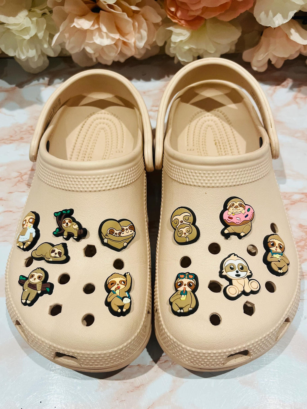 11 Sloth Croc Charms | Fashionable Shoe Accessories Bundle | Clog Charms