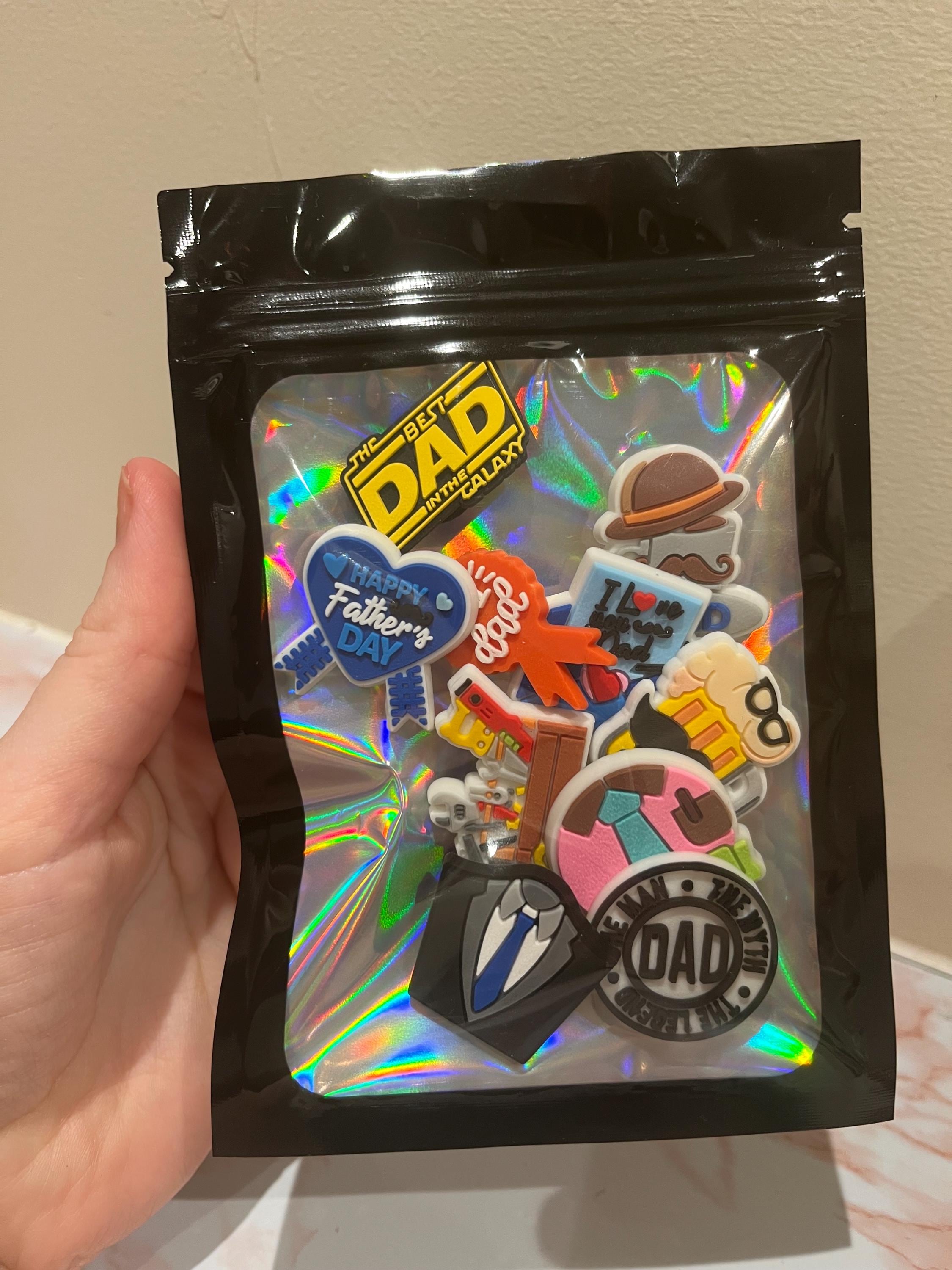 Father's Day Croc Charms: Dad Shoe Accessories - Set of 10