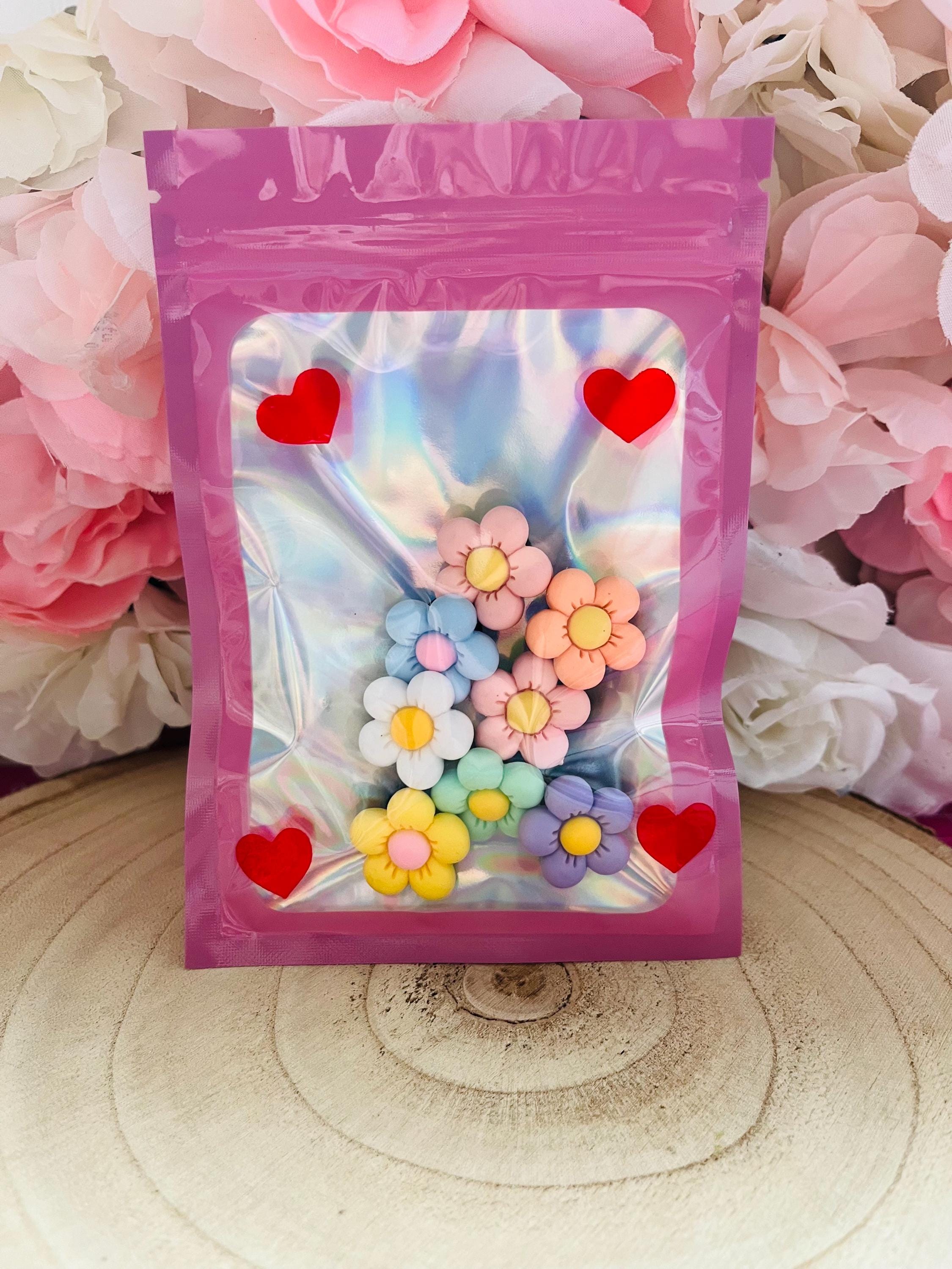 Pastel Flower Croc Charms - Set of 8 Girly Shoe Accessories