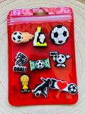 Football Croc Charms - 9-Piece PVC Shoe Clog Set