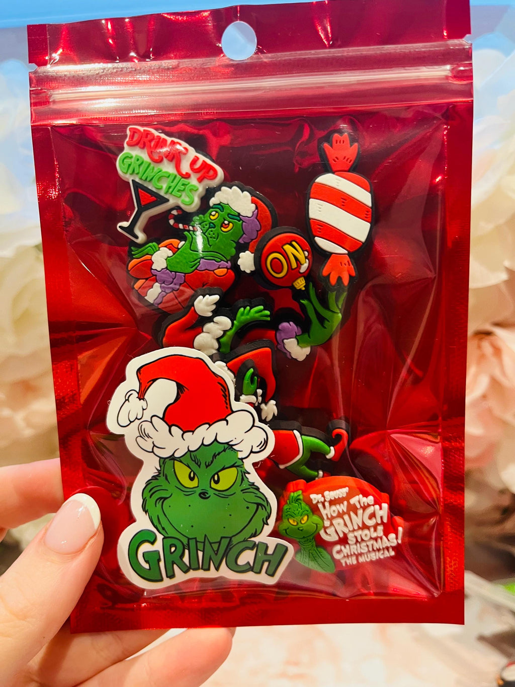 The Grinch Christmas Gifts Pack of 8 PVC Custom Shoe Accessories