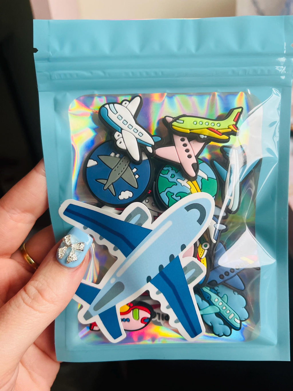 Aeroplane Croc Clog Charms: Pilot Shoe Accessories, Pack of 16