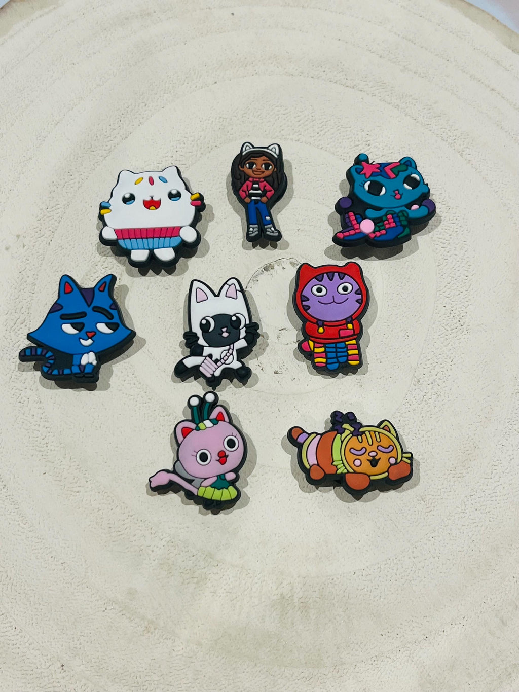 Set of 8 Gabby Dolls House Croc Charms