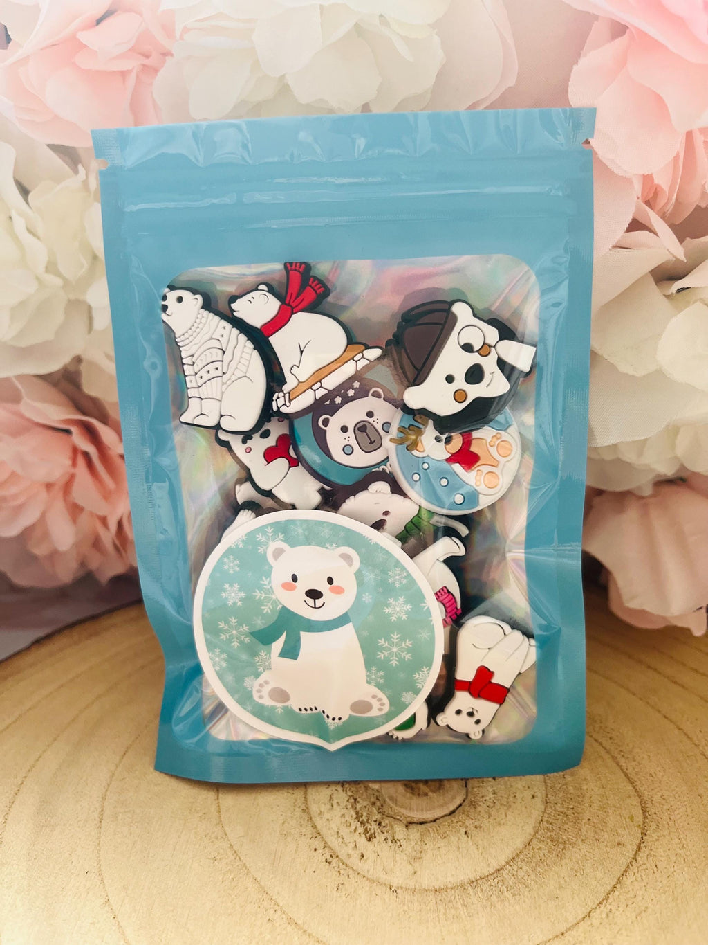 xmas croc charm set polar bears