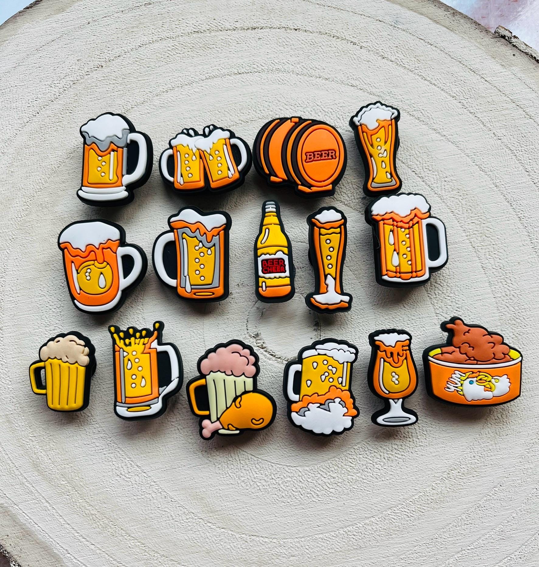 Beer Croc Charms | Funny Father's Day Gift, Pack of 15