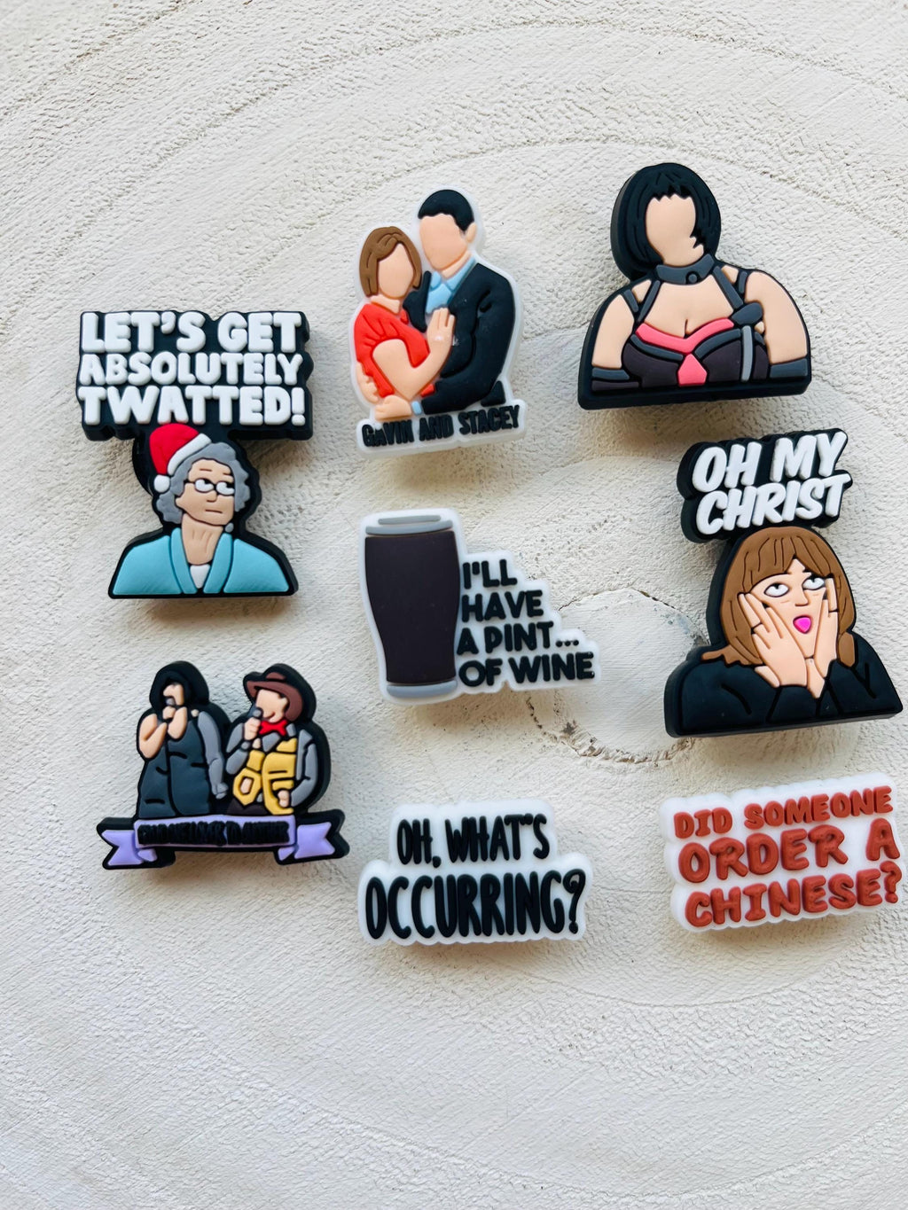 Gavin & Stacey Fans Shoe Charm Set Bundle | Joke Gifts |