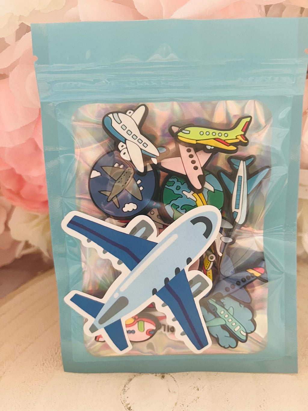 Aeroplane Croc Clog Charms: Pilot Shoe Accessories, Pack of 16