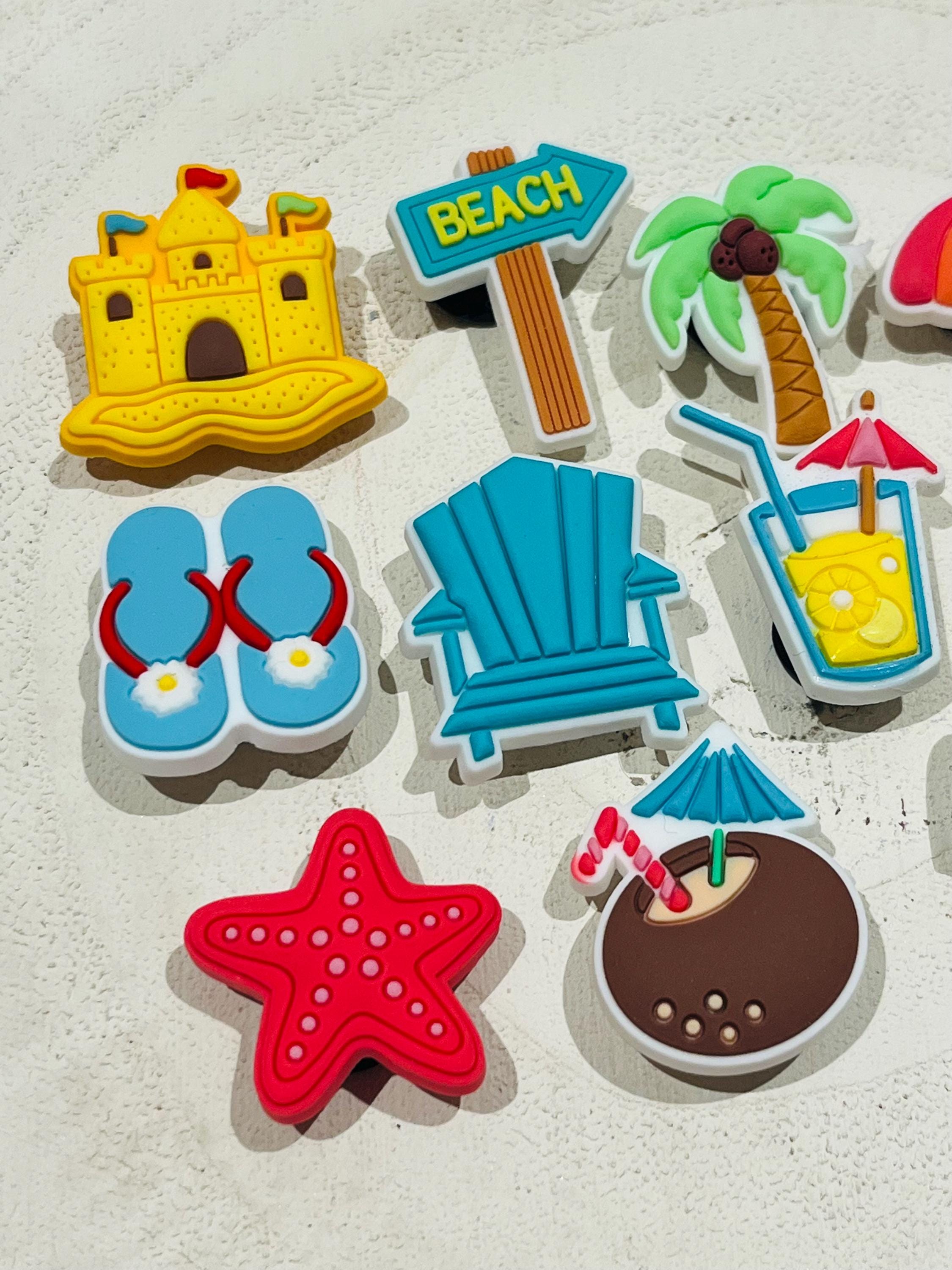 Beach Croc Charms Bundle: Summer Holiday PVC Shoe Decoration