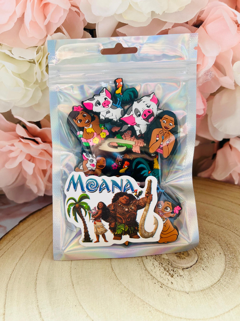 Set of 15 Moana Disney Croc Charms | Shoe Fashion Accessories | Moana Jibbitz | Shoe Charms For Crocs