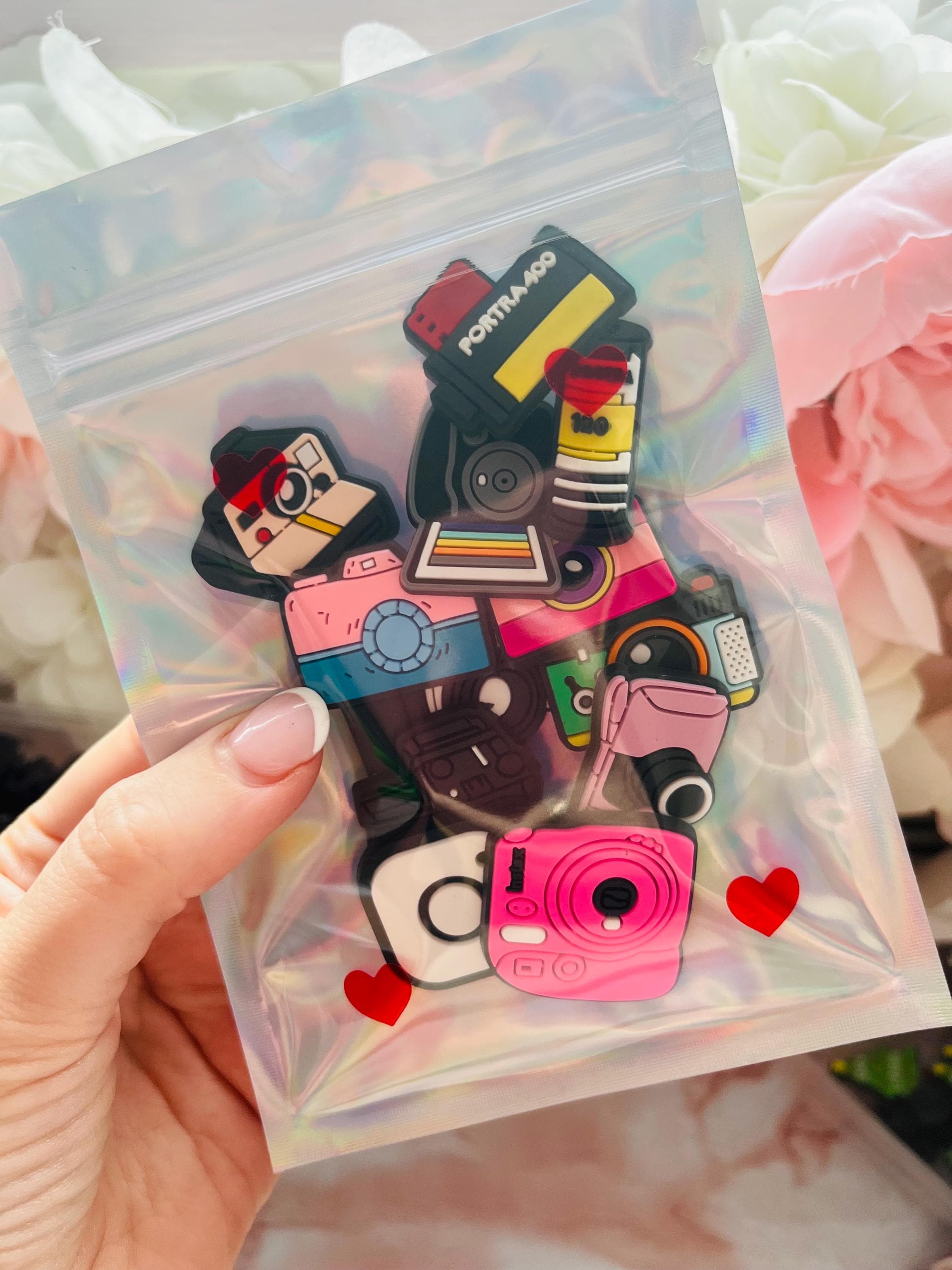 Set of 12 Photography Camera Photo Croc Charms | Gifts For Photographers |