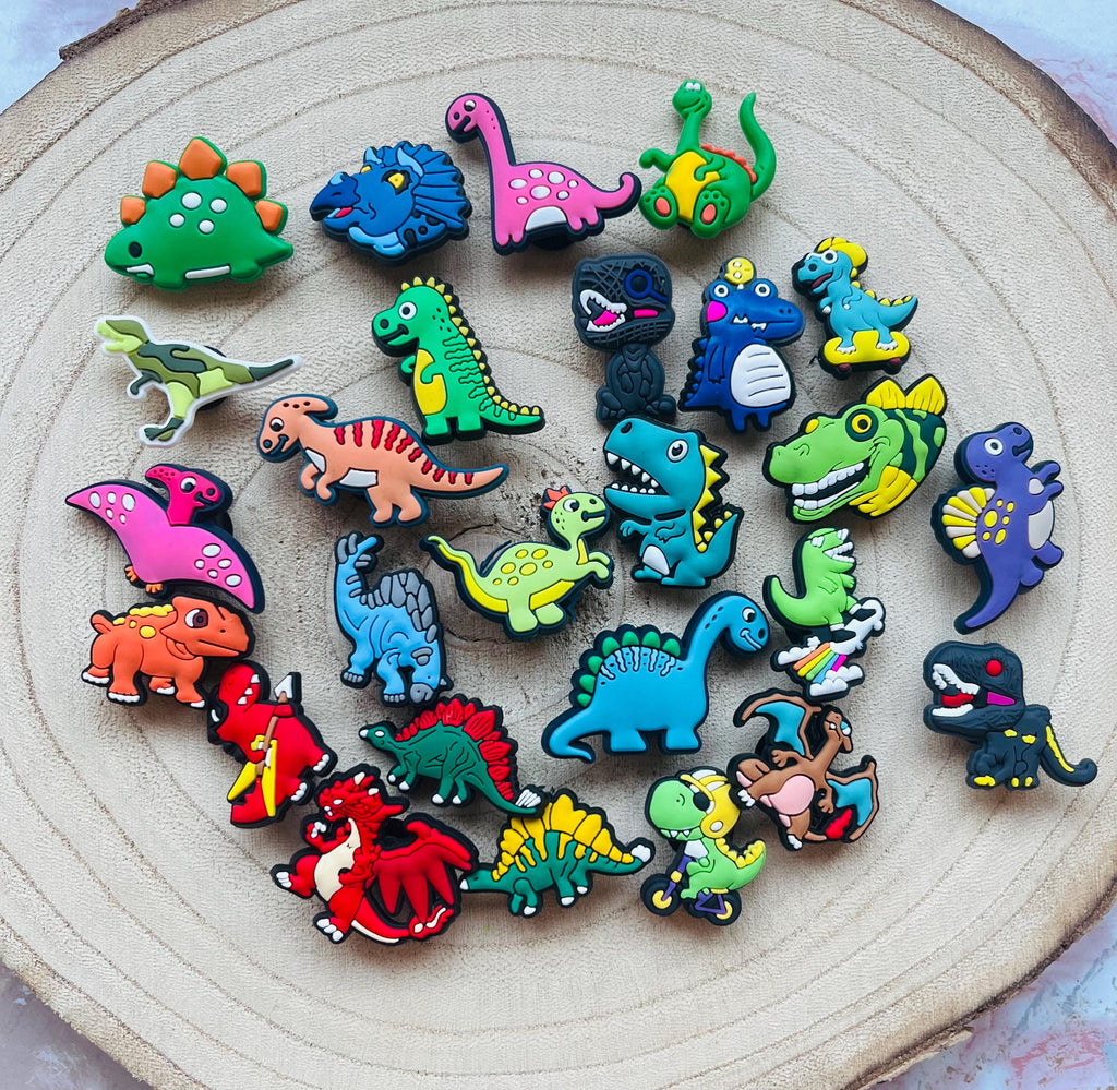 Pack of 10 Random Dinosaur Shoe Charms Christmas Stocking Fillers
