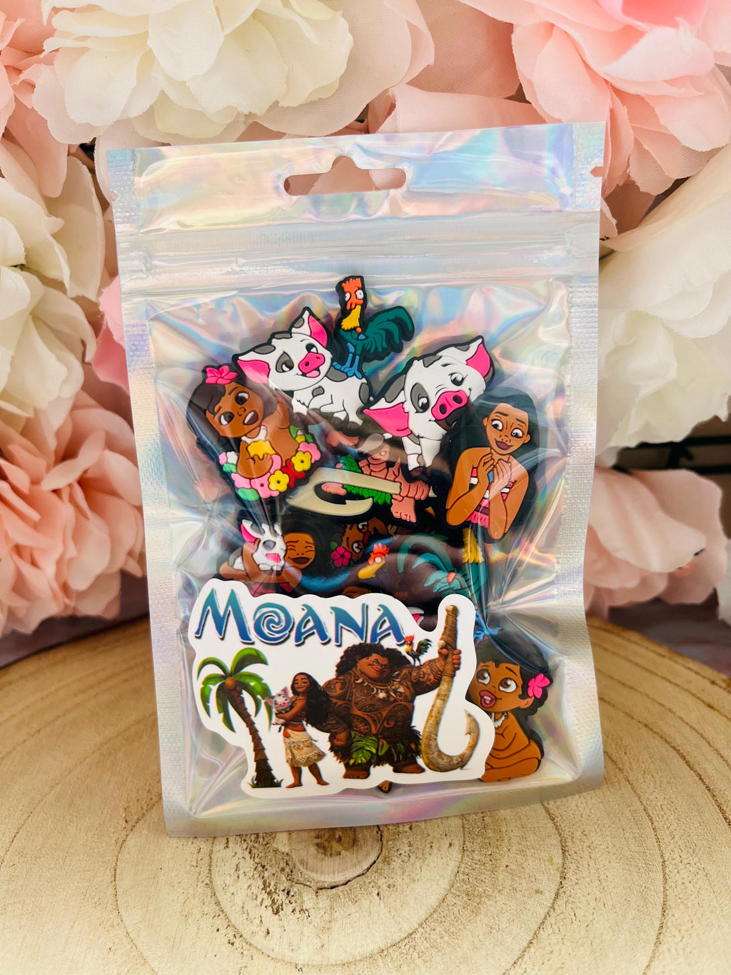 Set of 15 Moana Disney Croc Charms | Shoe Fashion Accessories | Moana Jibbitz | Shoe Charms For Crocs