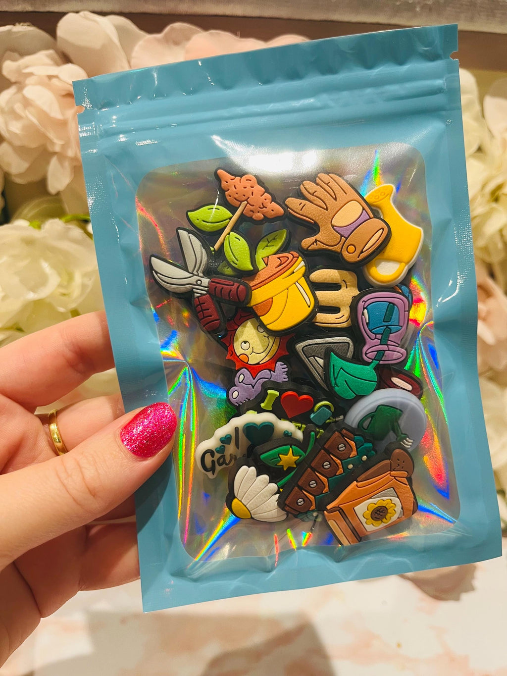 Gardening Croc Charms - 15 Piece Colorful Garden Clog Shoe Accessories