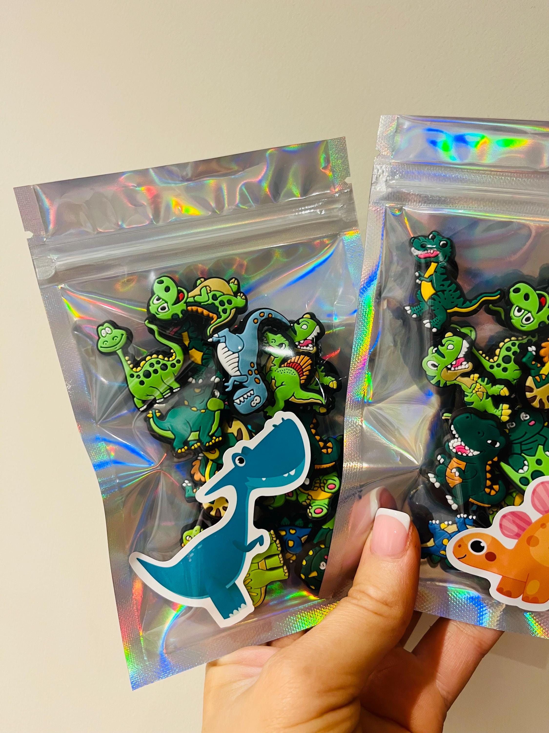 Dinosaur Croc Charms: 14-Piece PVC Shoe Accessories Bundle