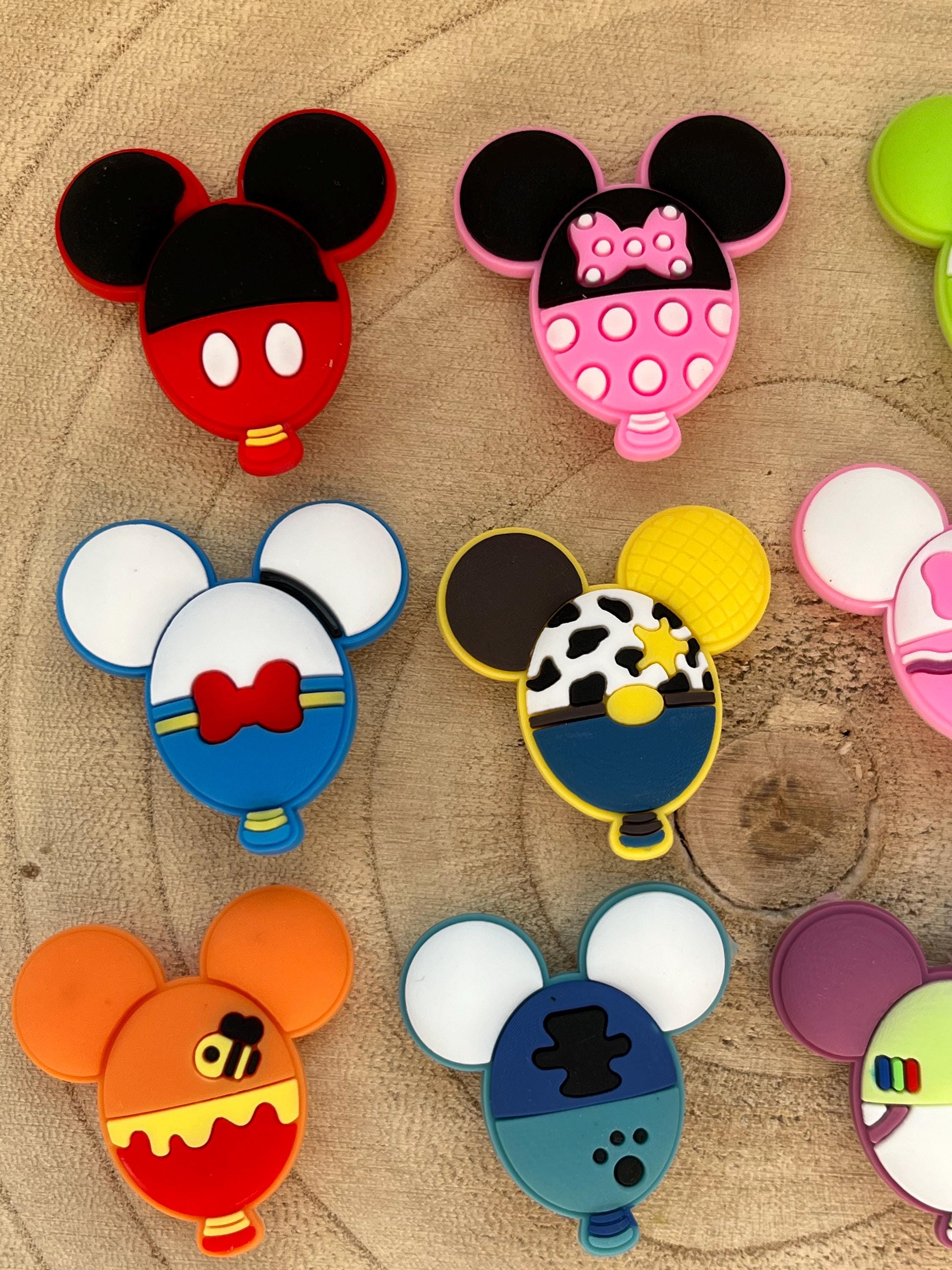 Set of 10 Disney Croc Charms | Minnie Mickey Buzz Stitch Jessie Monster Inc Disneyland Croc Charms Kids Shoe Accessories Clog Charms