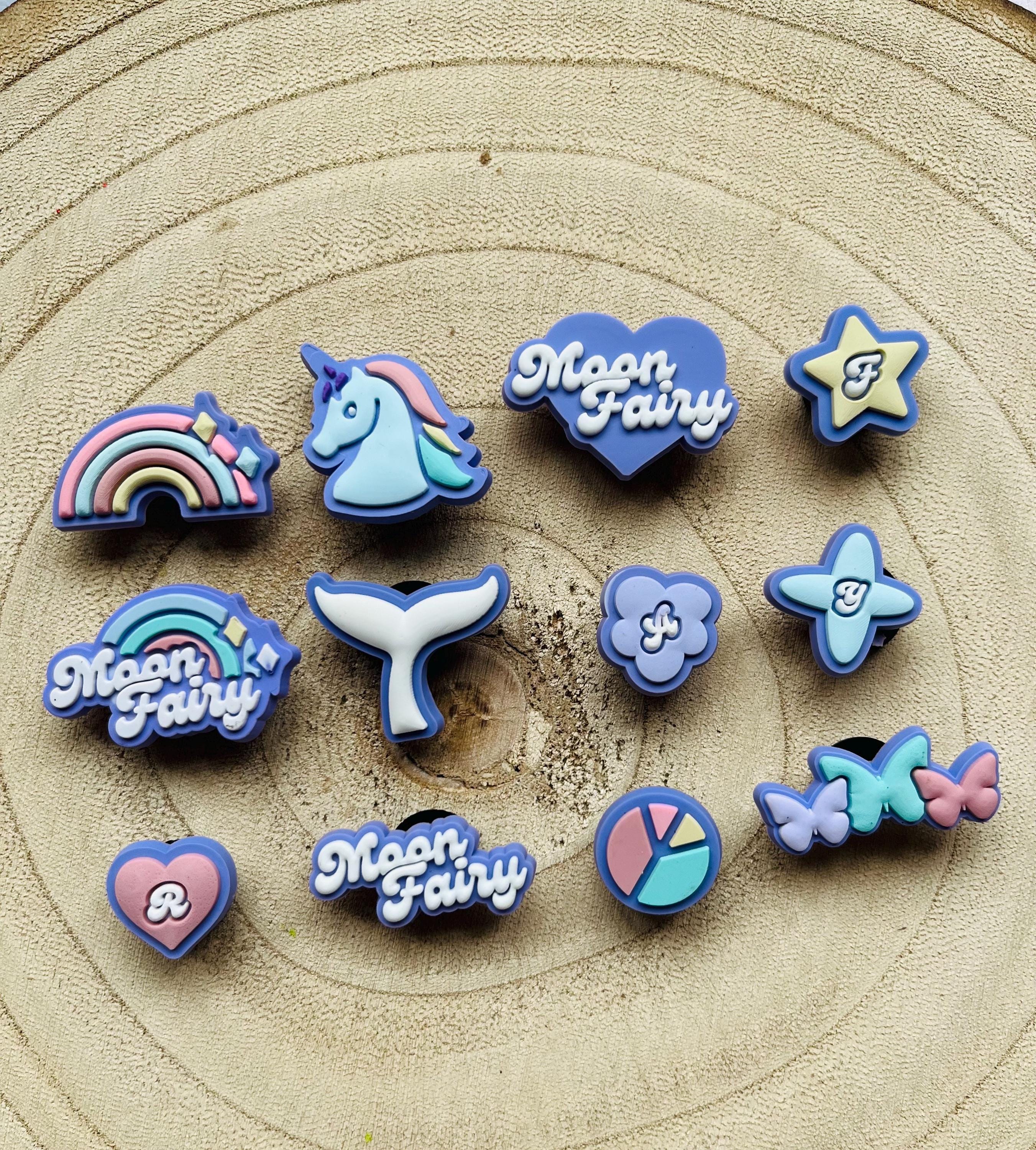 Lilac Moon Fairy Croc Charms: Girly Unicorn Pack of 12