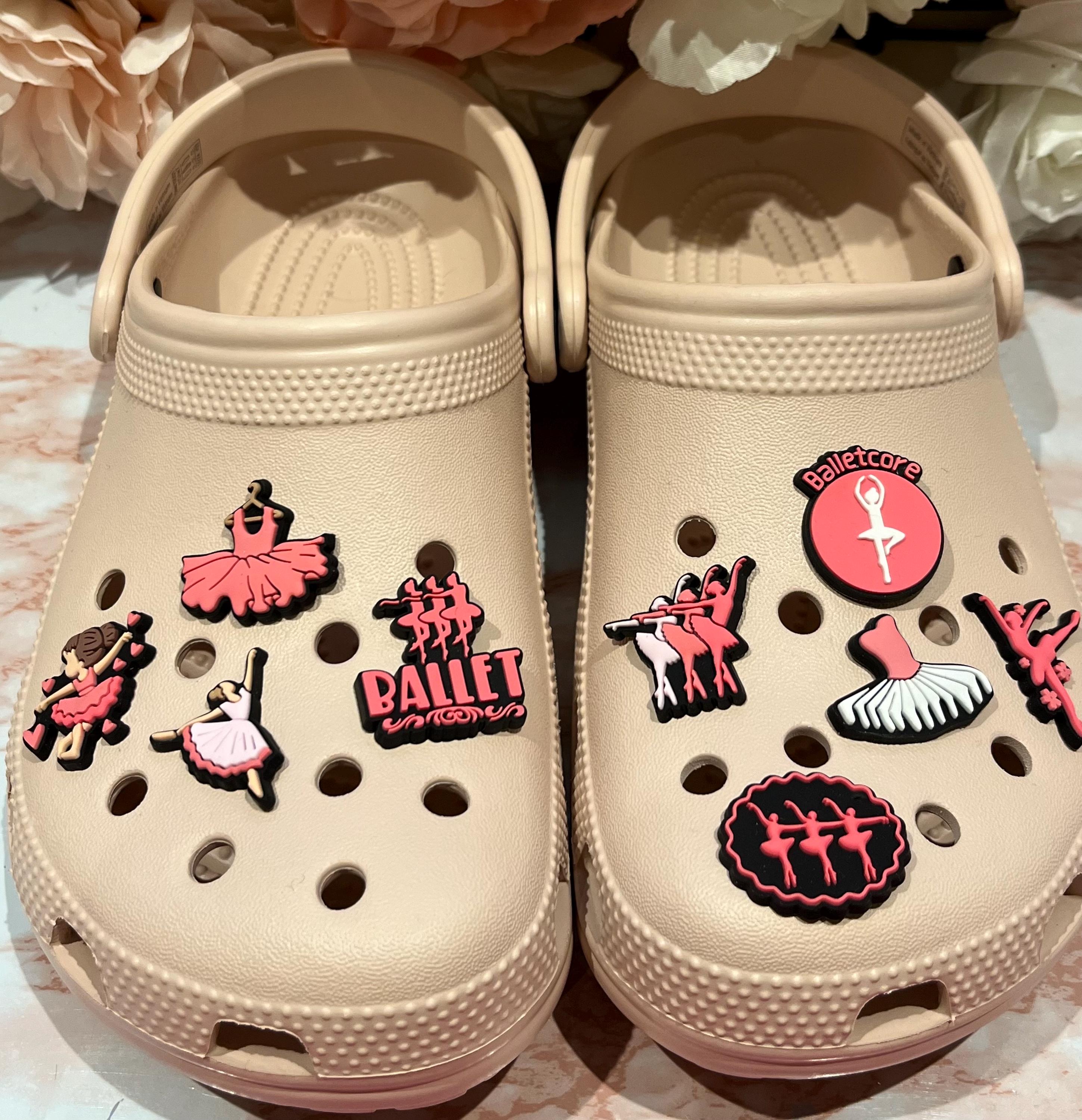 Ballet Croc Charms: Ballerina Dance Shoe Accessories, Set of 9