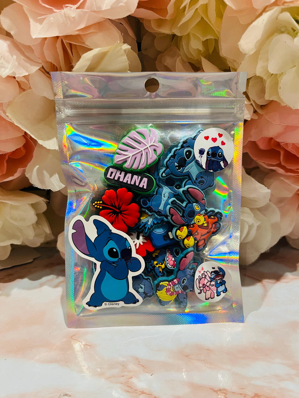 Stitch Croc Charms Party Favor Bags - 12 Piece Set