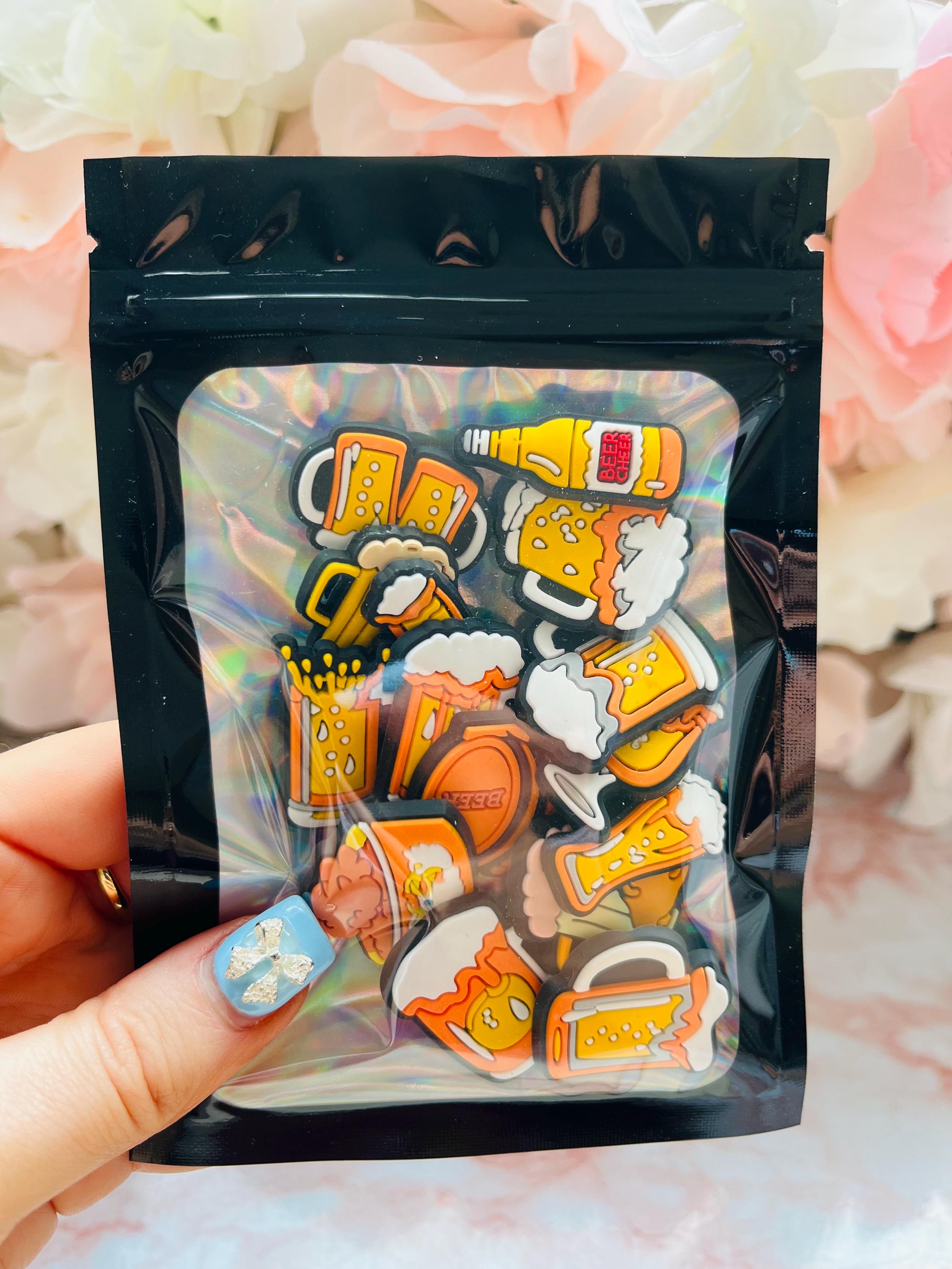 Beer Croc Charms: 15-Piece PVC Shoe Charm Set