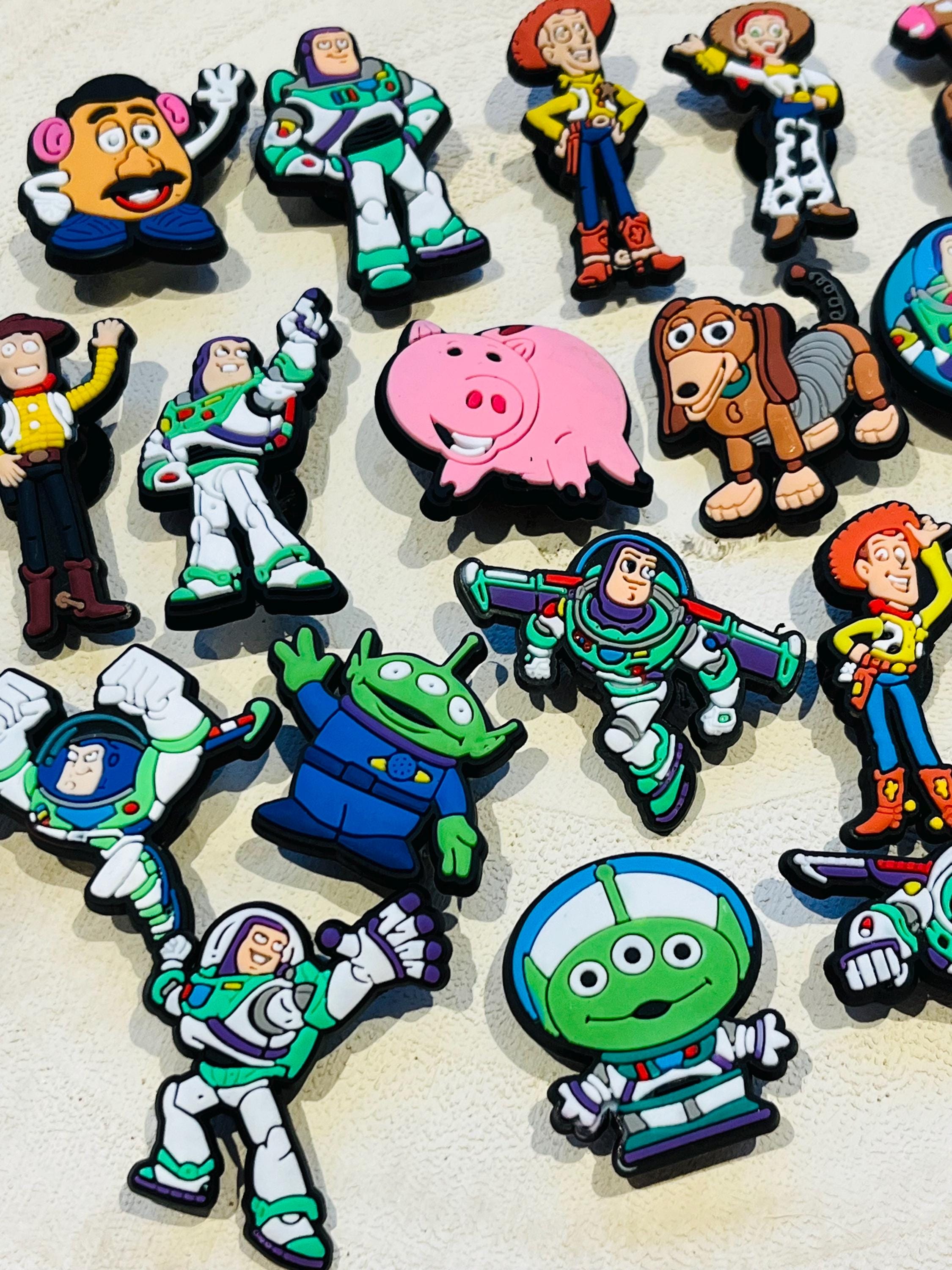 Buzz Light Year Woody Rex Jessie Mr Potato Head Alien Croc Charm Bundle